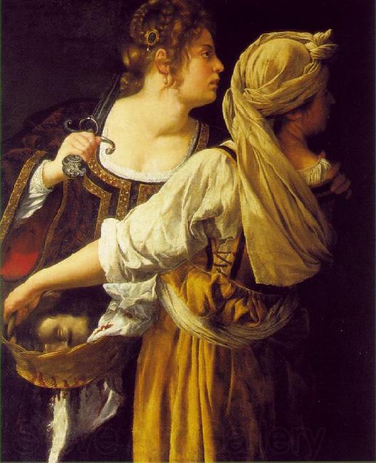 GENTILESCHI, Artemisia Judith and her Maidservant  sdg Norge oil painting art
